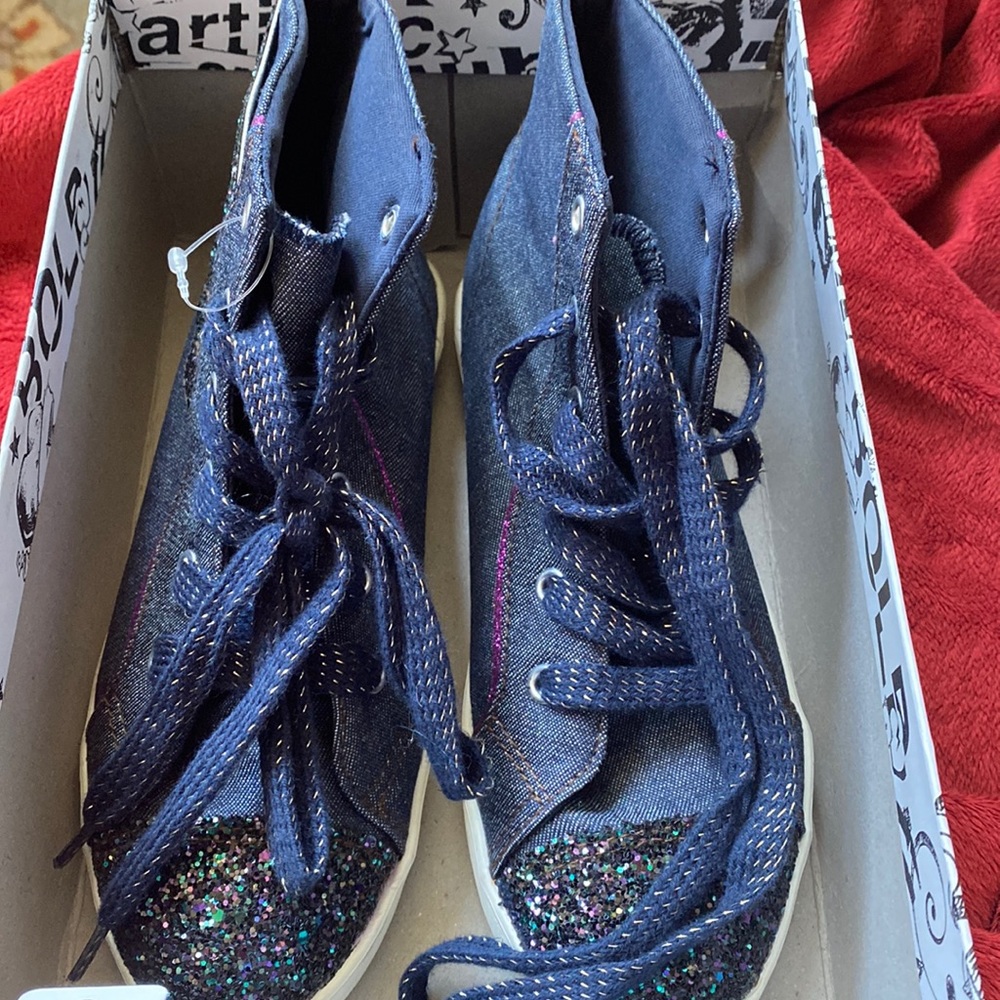 Brash Fly Voler Denim Sneakers Glitter - Like New
